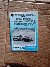 SPEDEWORTH STOCK ROD RACING WORLD CHAMPS PROGRAMME IPSWICH 29TH JULY 1995
