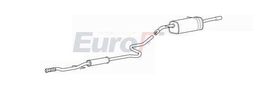 Exhaust for citroen 2 - 1.2, vti