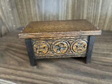 1960s or 70s miniature carved blanket box