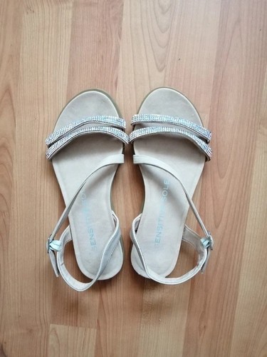 Gemstone strap peach sandals - gemstone,