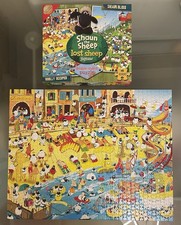 Shaun The Sheep Jigsaw 1000 Piece COMPLETE Lost Sheep Double Sided, Excellent