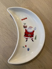 Portmeirion Special Delivery Paw Prints Santa Crescent Bowl Scotton Christmas