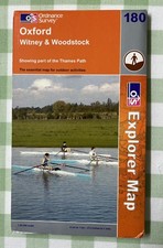 Pre-owned OS Explorer Map Sheet 180 Oxford Witney Woodstock Thame - c2006