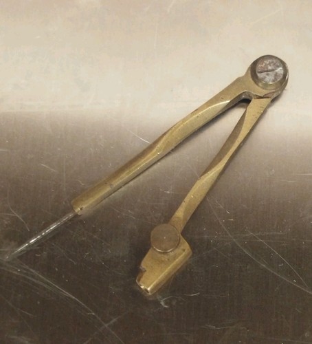 Vintage brass drawing compass - vintage,