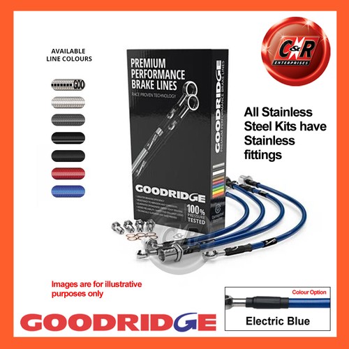 Goodridge steel blue brake - steel, e.blue