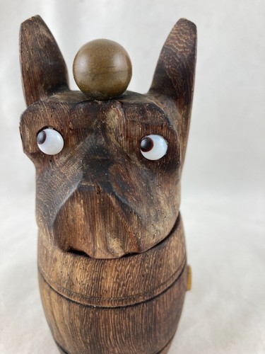 Vintage glass eyed - carved, wood