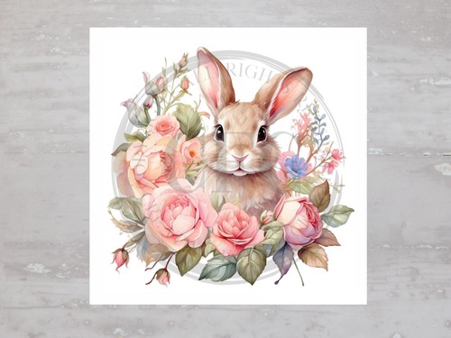 Brown easter bunny pink - easter,