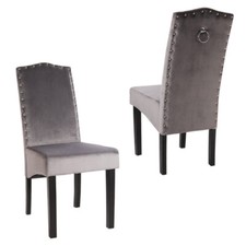 2/4 x Velvet Upholstered