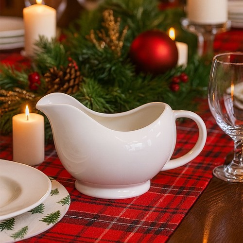 Oversized ceramic gravy boat - ceramic,