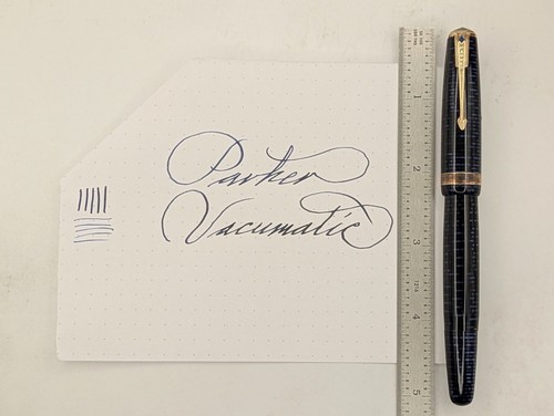 Parker vacumatic blue pearl - blue,