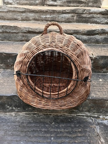 Wicker cat carrier basket - cat,