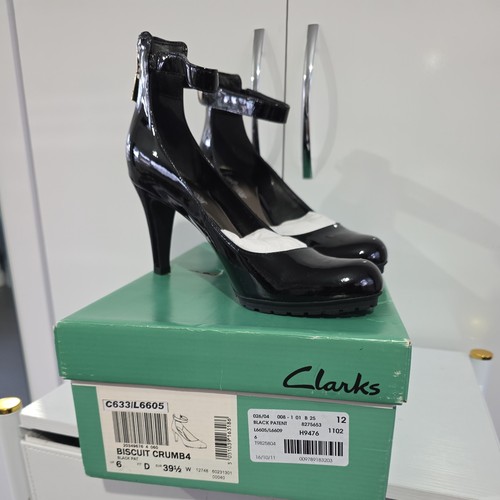 Clarks black patent leather - patent, &