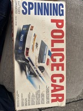 Vintage Spinning Police Car Toy Boxed Battery Operated Lights Siren Sound