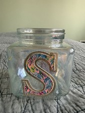 Clear Shimmery Glass Vase w/