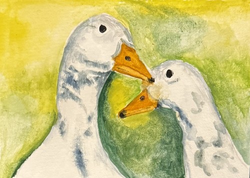Aceo original watercolour - original,