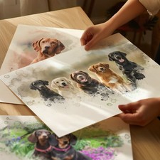 Pet Portrait print, from your