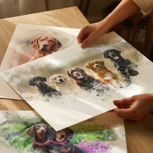Pet portrait print from - portrait, print,