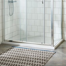 Slimline Rectangle Low Profile Shower Tray Bathroom White 40mm Stone Resin