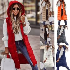 Womens Ladies Hooded Long Line