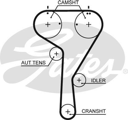 Gates 5680xs timing belt - gates,