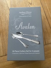 Arthur Price Avalon 16 Piece Stainless Steel Cutlery Set for 4 New Boxed Unused