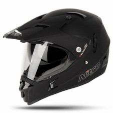 HALF PRICE NITRO MX650 MATT BLACK DUAL SPORT ENDURO MOTORCYCLE HELMET SUN VISOR