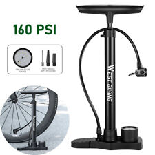 Bicycle Floor Pump 160PSI Bike Air Pump with Gauge Presta & Schrader Valves Set