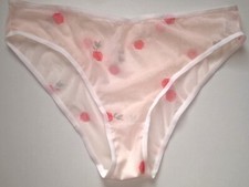 Sexy. Sheer / See Thru Apricot School Knickers Panties Sissy CD TV  32 - 42"