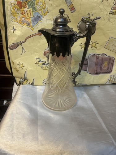 Antique claret jug cut - claret, glass