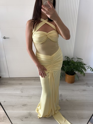 Yellow polyester elastane - polyester,