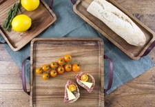 Set of 3 Serving Tray Wood