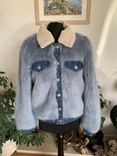 Zara Faux Fur Blue Denim