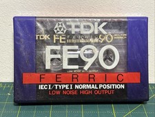 TDK FE90 FERRIC AUDIO CASSETTE TAPE - BRAND NEW SEALED - FAST FREE POSTAGE