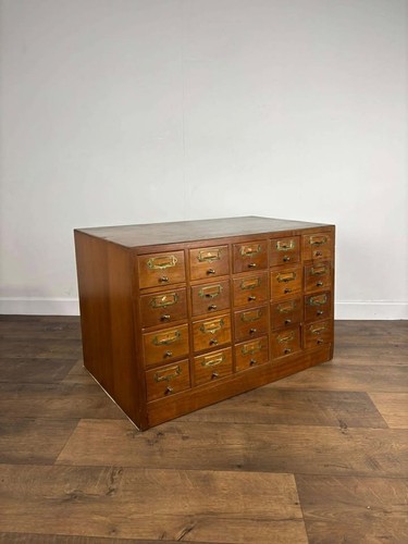 Vintage light oak bank - light, of