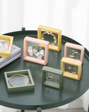 3D Floating Jewelry Display Frame Case Box Coin Display Stand Racks Holder Case 