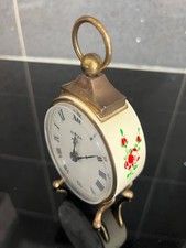 SWIZA Clock 8 Small Brass Swiss Made Vintage Alarm Clock