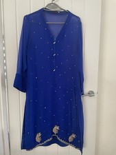 Blue Chiffon Ladies Kurta with