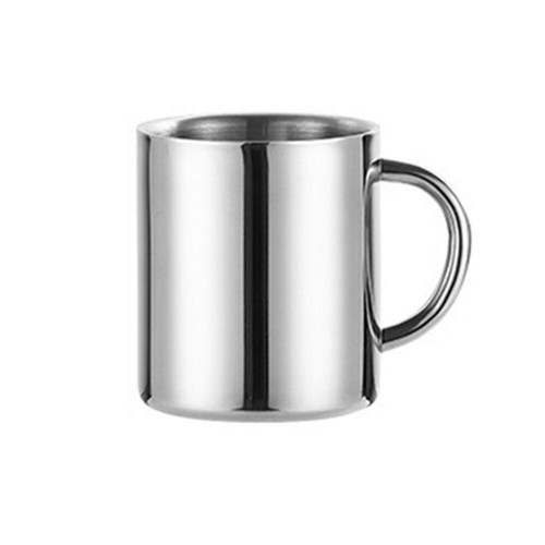 Stainless steel coffee mug - steel,