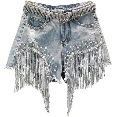 Sequin beaded women denim - beaded,