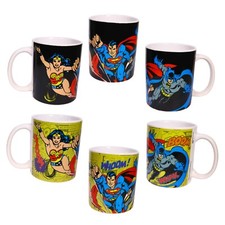 DC COMICS - Batman Superman & Wonder Woman - Colour Changing Heat Sensitive Mug
