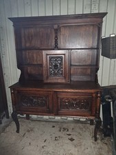 NEWLY FrenchPolished Green Man Sideboard Buffet Dresser-Carved-IMMACULATE-FREEdv