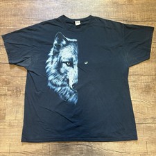 Vintage Wolf Half Face Shirt