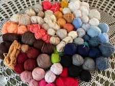 Wool Bundle Oddments 1.8k Rewound All New Multicoloured  Mostly DK, Chunky, Odds