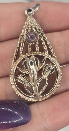 Vintage pendant thistle glass - vintage,