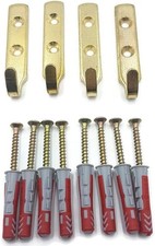 4 x Heavy Duty Brass J Wall