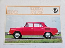 SKODA 1000 MB DELUXE SALES