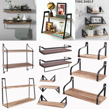 Wood Industrial Metal Floating