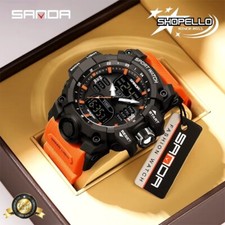 SANDA Dual Display Men Watches
