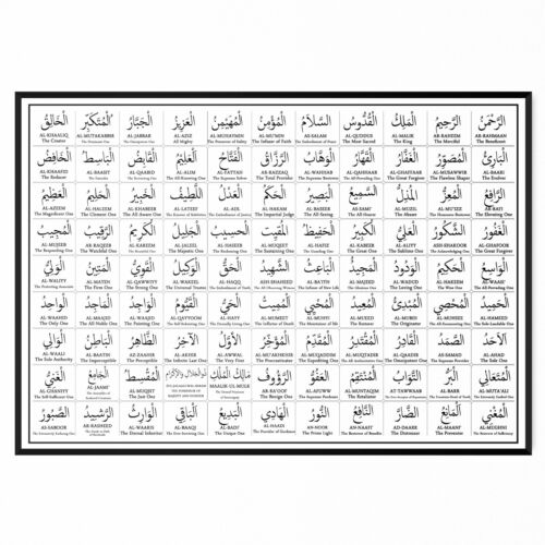 Names allah poster - names, of