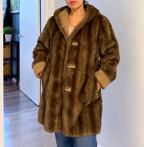 Dennis basso faux fur hooded - basso,